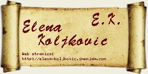 Elena Koljković vizit kartica